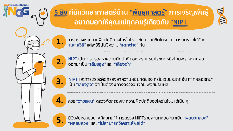 5 สิ่งที่นักวิทยาศาสตร์ด้านพันธุศาสตร์การเจริญพันธุ์อยากบอกให้คุณแม่ทุกคนรู้เกี่ยวกับ NIPT