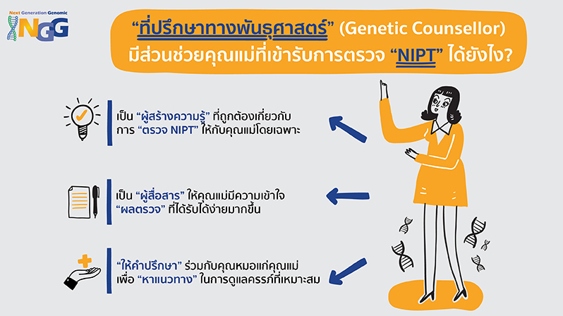 ที่ปรึกษาทางพันธุศาสตร์ (Genetic Counsellor) มีส่วนช่วยคุณแม่ที่เข้ารับการตรวจ NIPT ได้ยังไง?